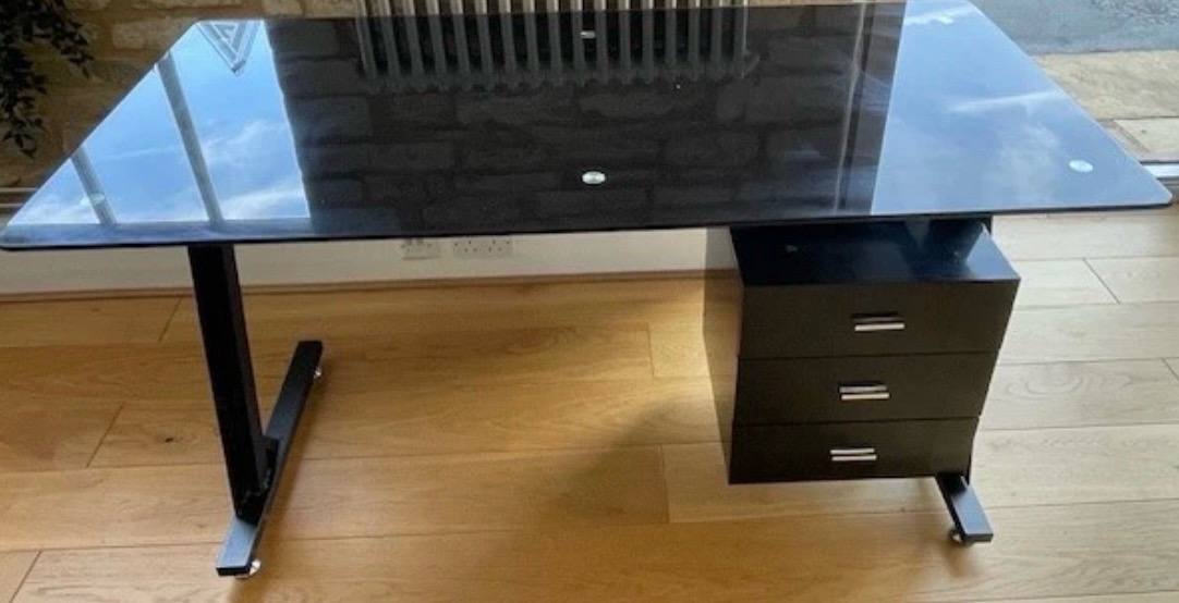 Black Glass work desk