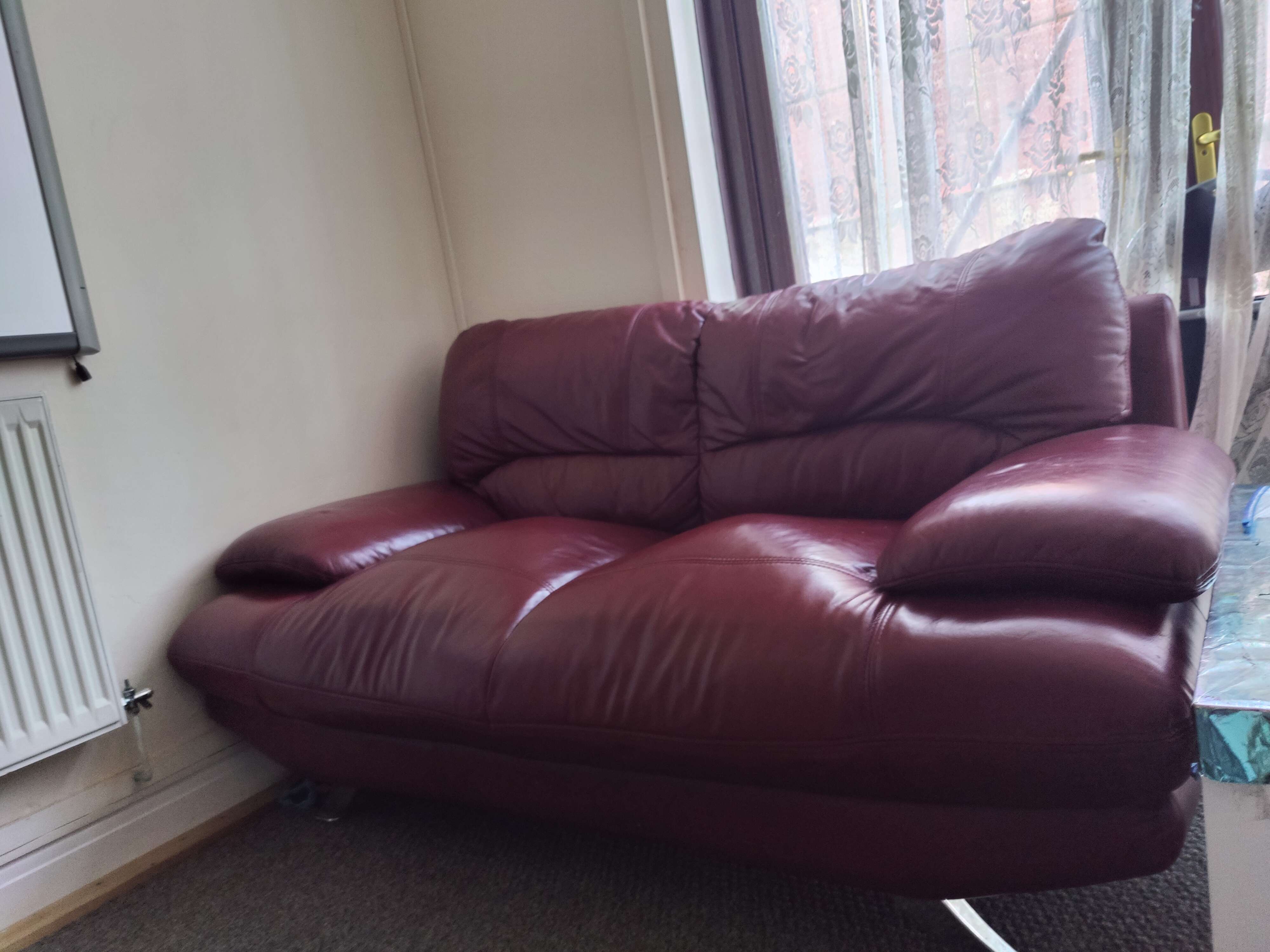 Red Leather sofa