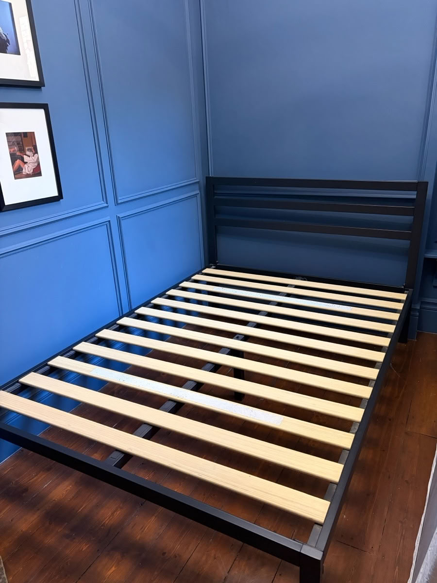Black Metal Double Bed Frame