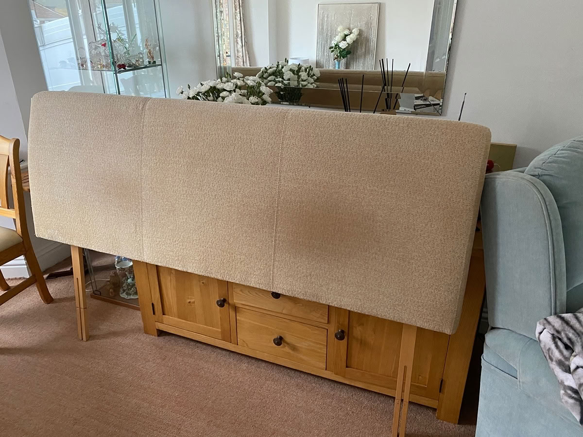 King size padded headboard