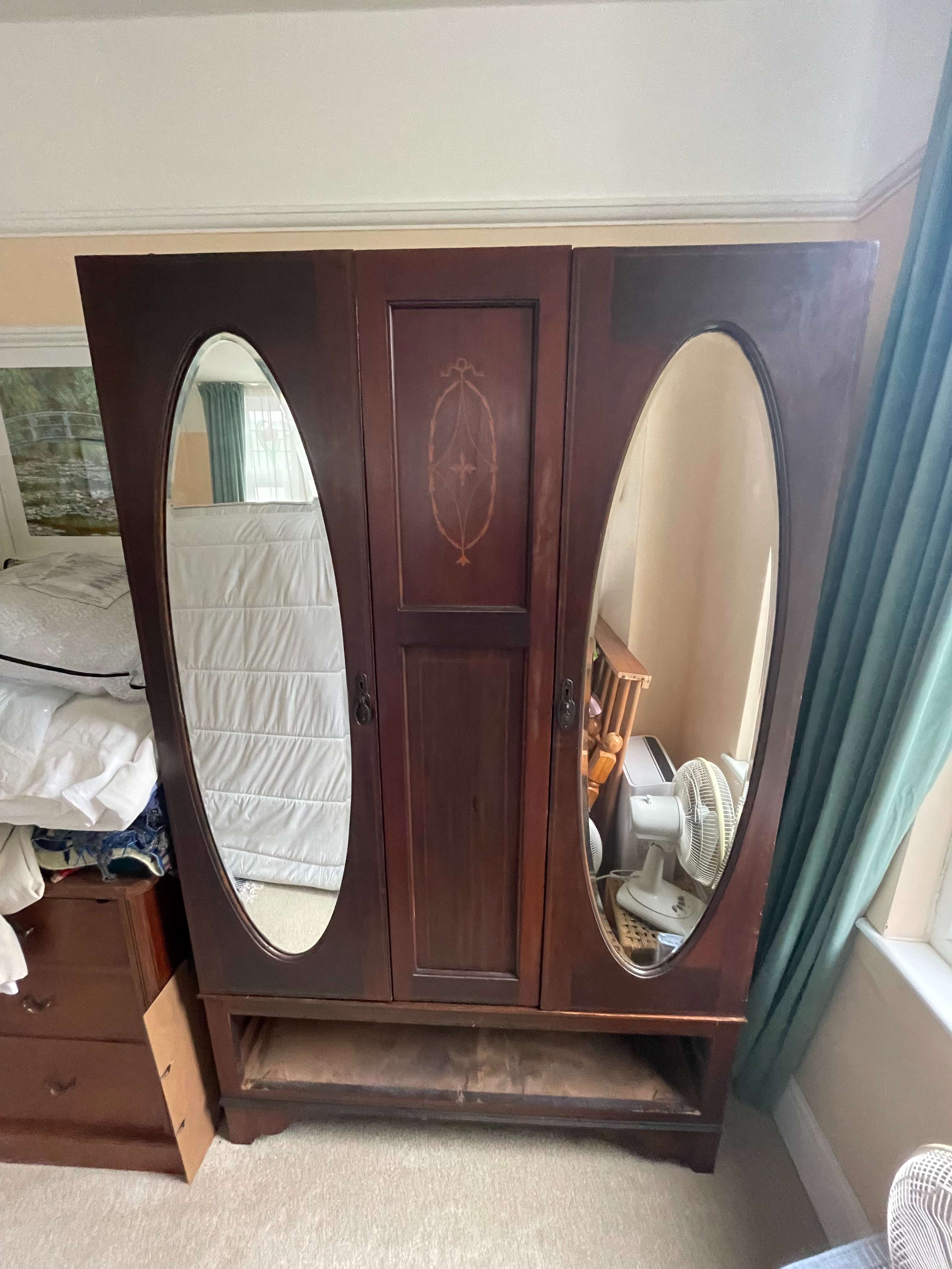 Edwardian mahogany wardrobe