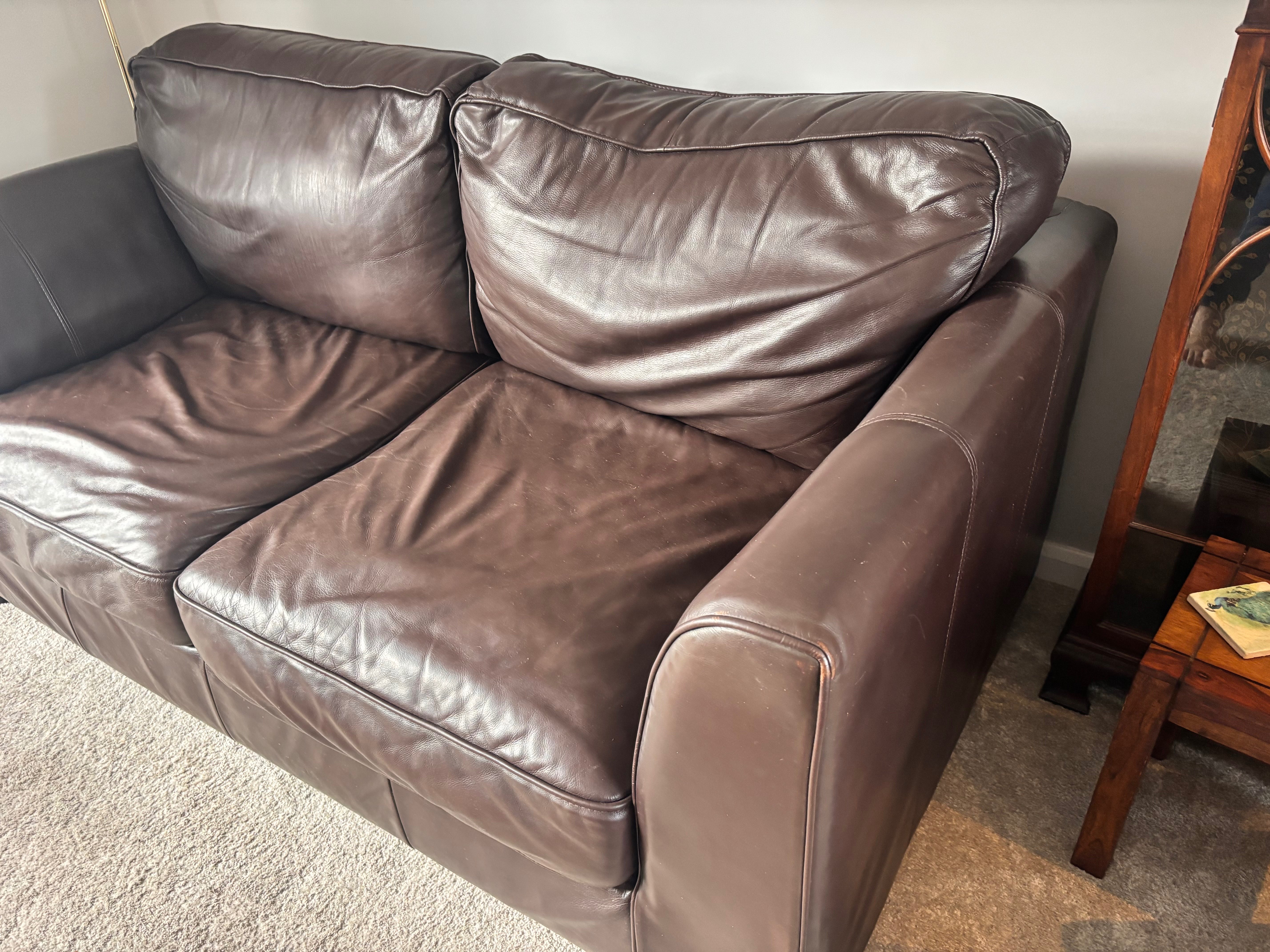 Brown Leather Sofa
