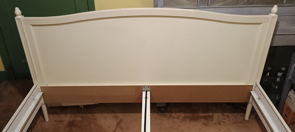 White European king size Ikea bed frame.