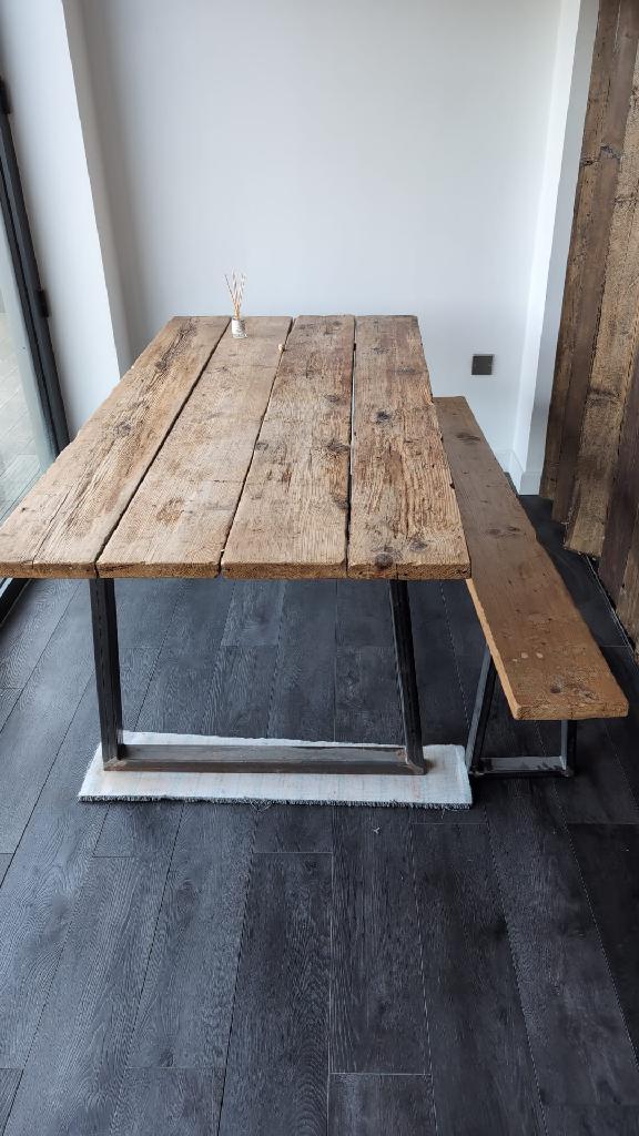 Dining table and bench