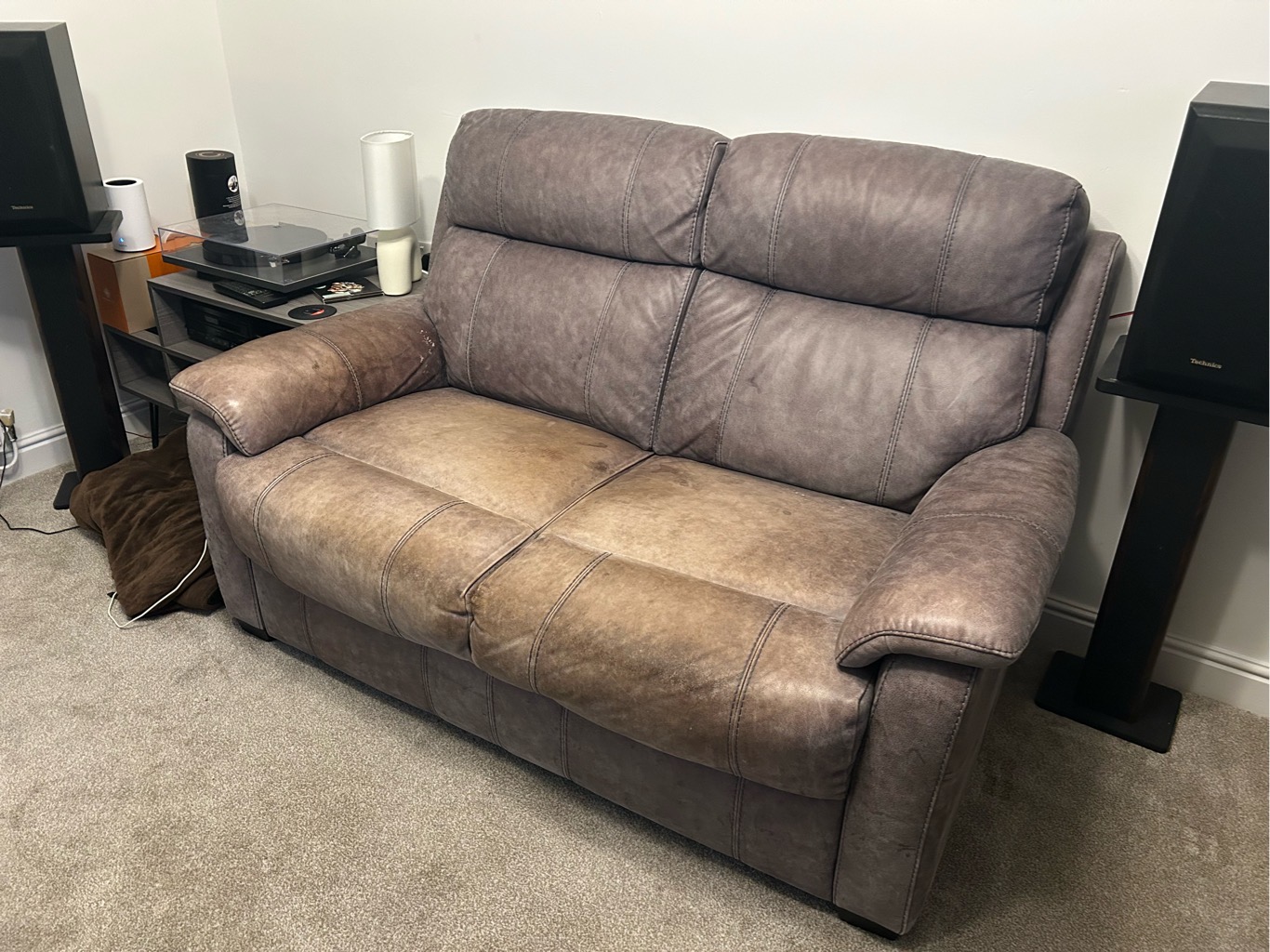 2 seat leather sofa