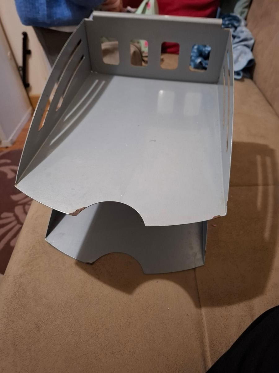 Metal desk tray organizer